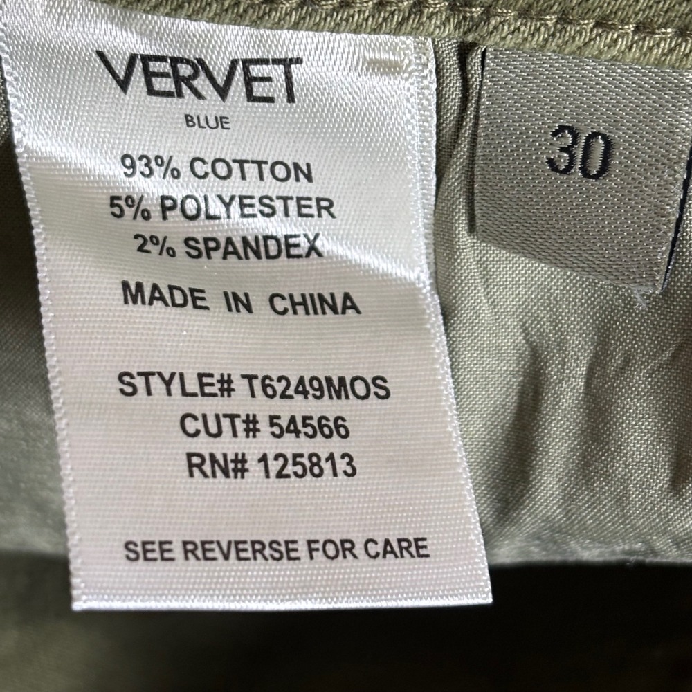 Wide Leg Cargo - Vervet sz 30 - Olive Green - Picture 4 of 8